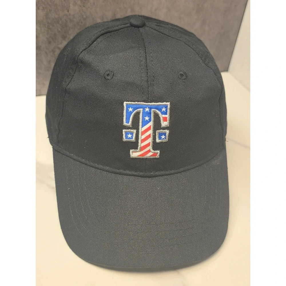 T-Mobile Black Baseball Hat American Flag Logo‎ MobilizeForService Camo Brim Cap